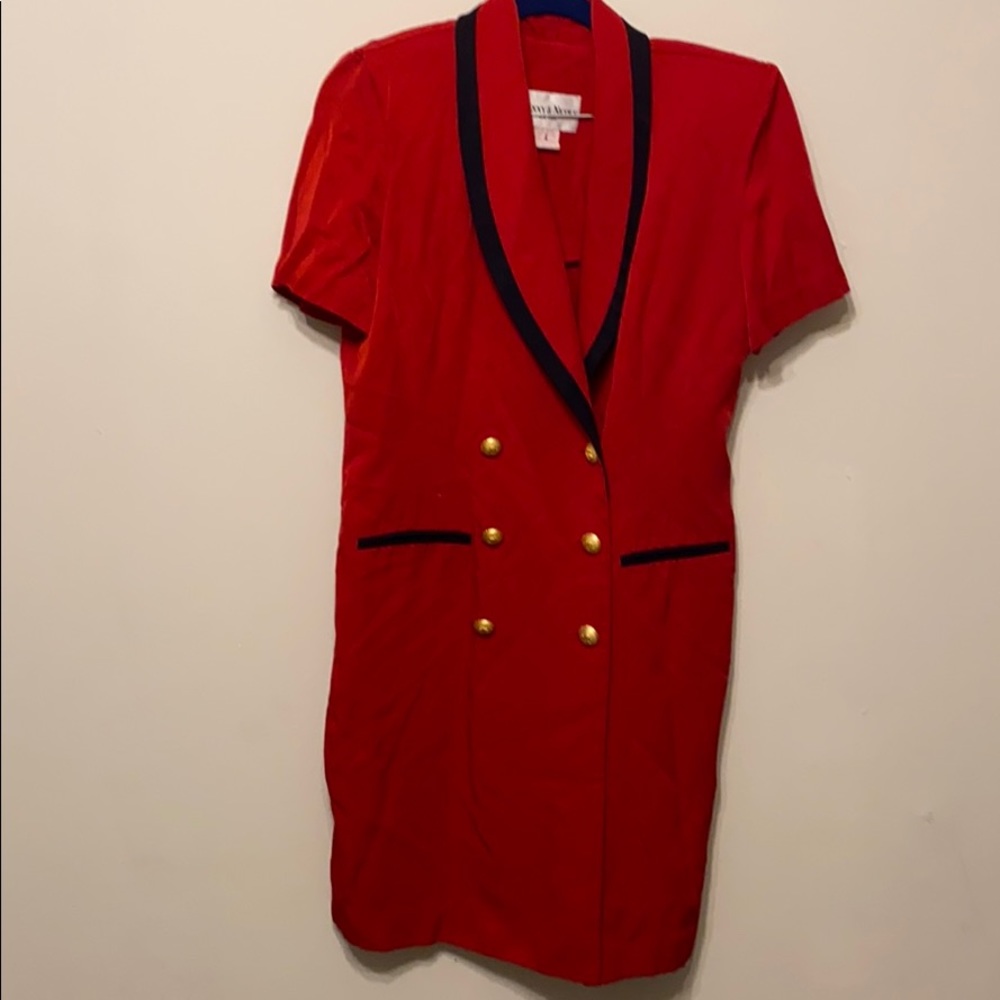 Vintage button office dress